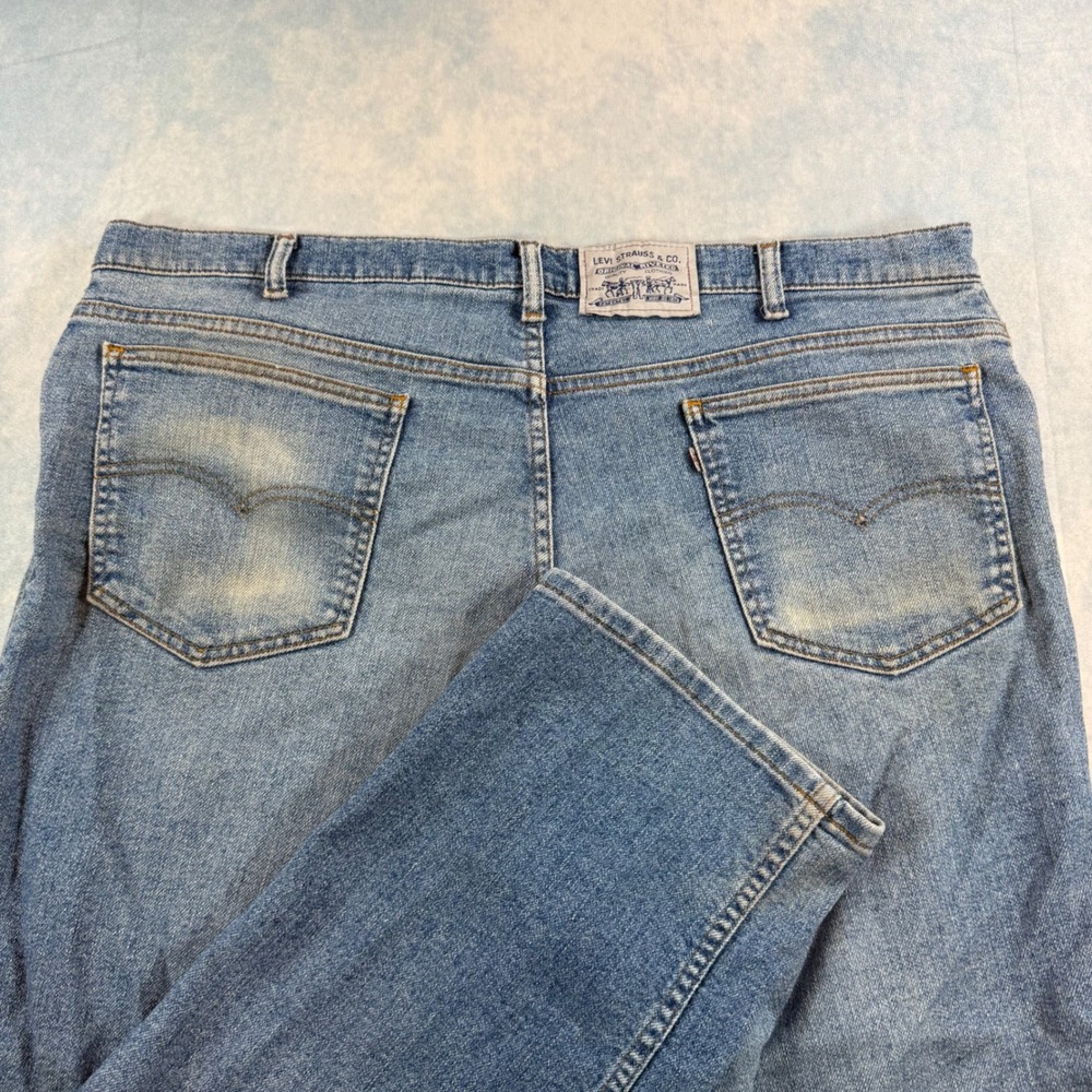 Levi's Flex Jeans Mens 42x32 Blue Good Vintage Straight Leg Denim